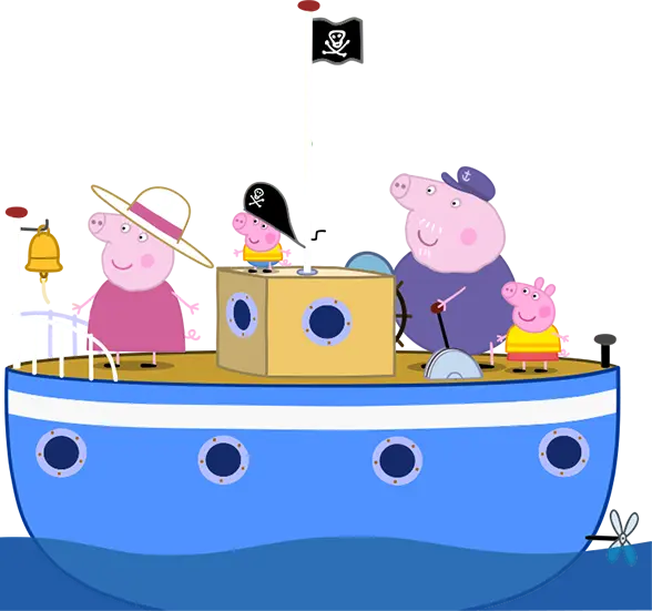 Peppa Pig Family on Boat
